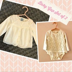 Baby Gap Set of Two White Tops